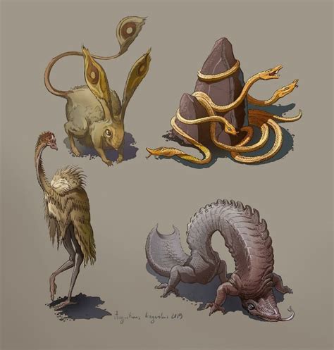 Creatures of the Desert 2, Augustinas Raginskis | Creature concept art, Desert animal art ...