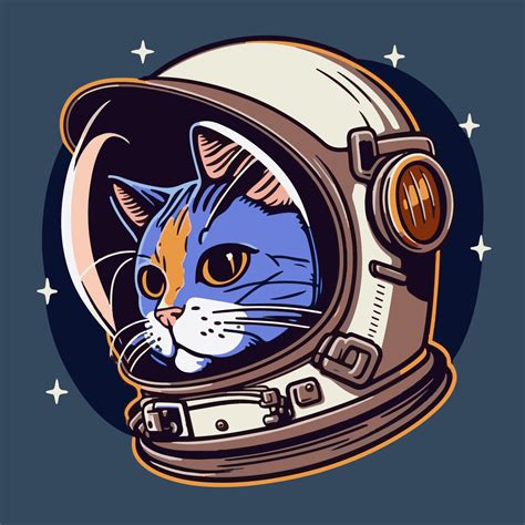 Cute Space Cat Vector Illustration 22976263 Vector Art At Vecteezy