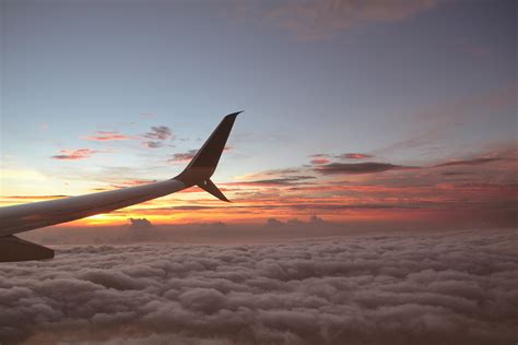 Free Images Sea Horizon Wing Light Cloud Sunrise Sunset