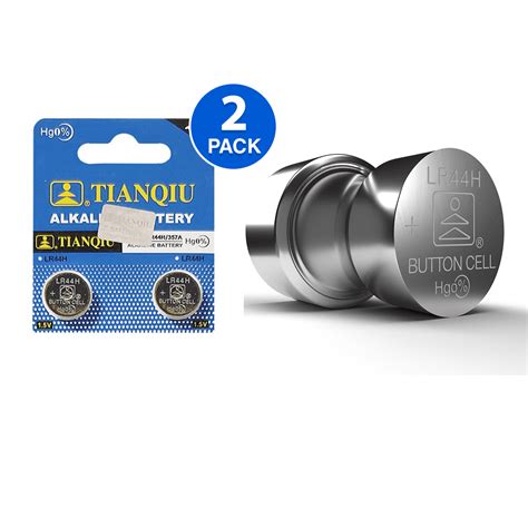 Tianqiu LR44 AG13 357A LR44H 1.5V Alkaline Coin Cell Batteries (2 Batteries) - Walmart.com