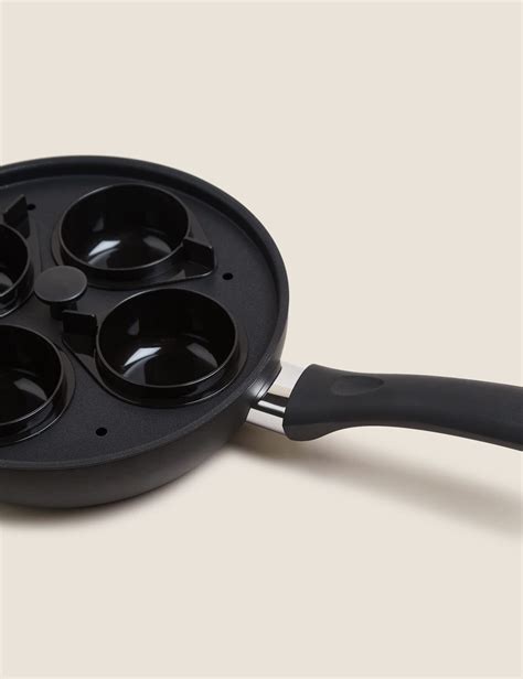 Black Aluminium 20cm Egg Poacher M S Collection M S