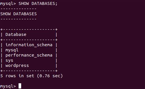 Database Management Show Mysql List Databases In Mysql