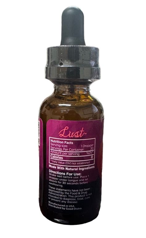 Liquid Lust Libido Boosting Sex Tincture Natural Formulation Horny Goat