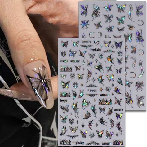 Nail Accessories Aurora Butterfly Nail Decals Butterfly Nail Art