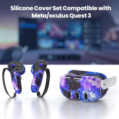 JMIANeodark Silicone Face Cover Set Starry Purple For Meta Quest 3 With