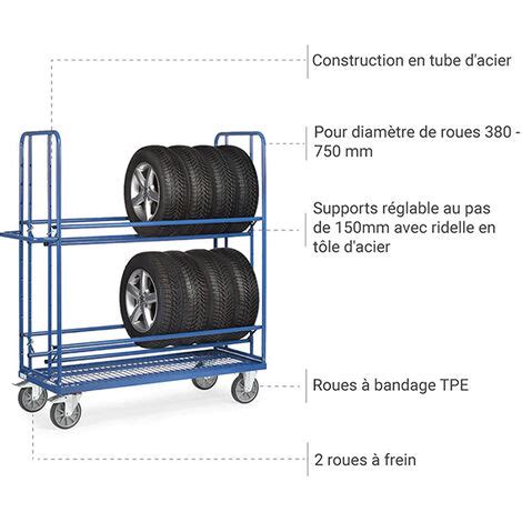 Chariot Pour Pneus Niveaux X X Mm Charge Max Kg