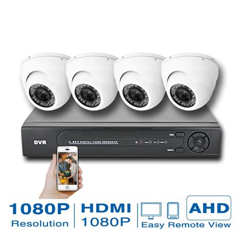 New 4CH AHD DVR Kit 1080p 2MP DVR Night Vision 2 8 12mm CCTV Home DIY 2