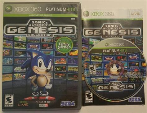 Sonic S Ultimate Genesis Collection Item Box And Manual Xbox 360