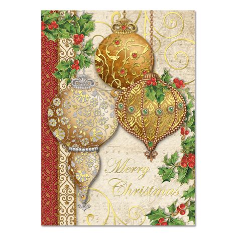 Heartland Christmas Ornaments Boxed Holiday Cards Punch Studio