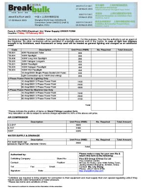 Fillable Online Form Utilities Order Form Bbch Fax Email Print