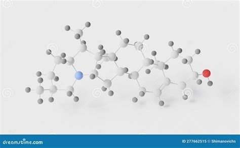 Solanidine Molecule 3d Molecular Structure Ball And Stick Model Structural Chemical Formula