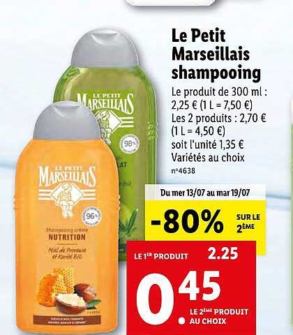 Promo Le Petit Marseillais Shampooing Chez Lidl Icatalogue Fr