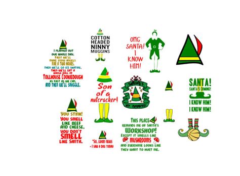 Buddy The Elf Svg Bundle Elf Film Svg Bundle Cricut Etsy