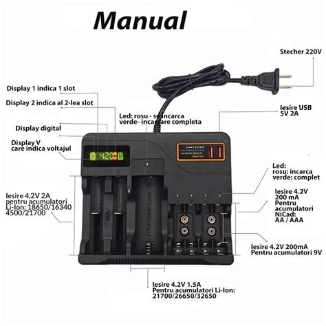 Incarcator Universal Pentru Acumulatori V V V Conectare La
