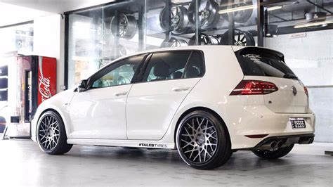 Volkswagen Golf R 7 White Rotiform BLQ T Wheel Wheel Front