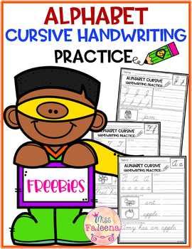 Free Alphabet Letters Cursive Handwriting Practice By Miss Faleena