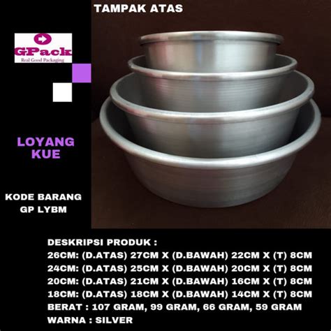 Jual LOYANG KUE PRESS TULBAN BIMA 18CM 20CM 24CM 26CM GP LYBM 18CM