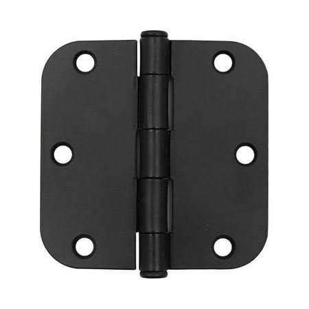 Everbilt In X In Radius Matte Black Squeak Free Door Hinge