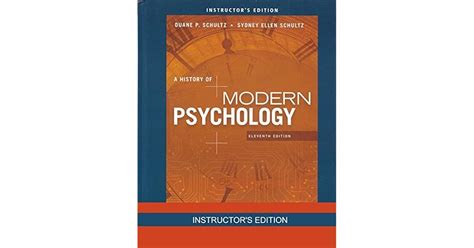 A History Of Modern Psychology By Schultz Schultz