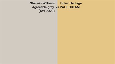 Sherwin Williams Agreeable Gray Sw 7029 Vs Dulux Heritage Pale Cream Side By Side Comparison