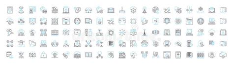 Network Vector Line Icons Set Network Connectivity Lan Wan System Infrastructure Wifi