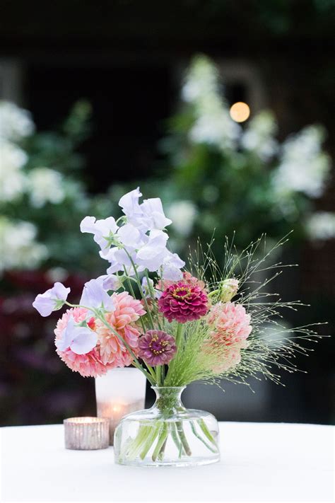 Colorful Flowers In A Bud Vase Wedding Floral Centerpieces Wedding