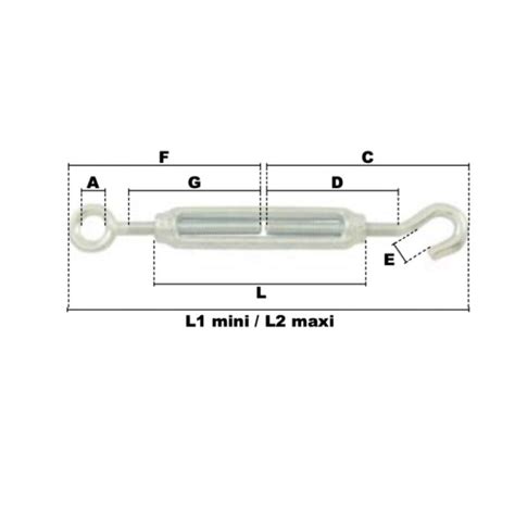 Tendeur En Acier Anneaux Crochet M18 CMU 350KG Binder Jenny