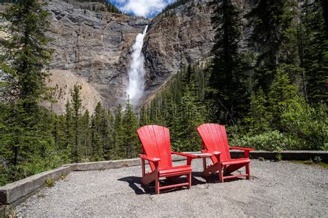 Adirondack Chairs To View Takakkaw Falls In Yoho National Park