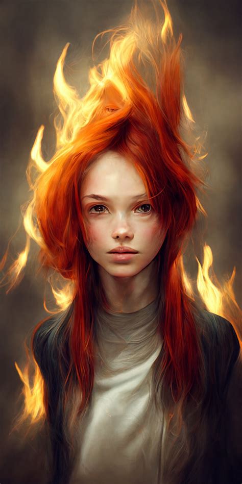 Artstation Character Concept Girl On Fire