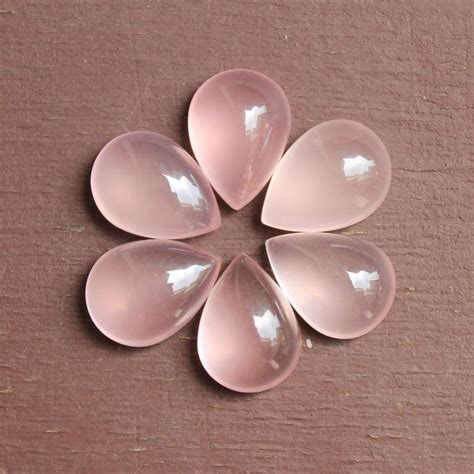 Natural Teardrop Rose Quartz Gemstone Aaa Grade All Mm Sizes Etsy