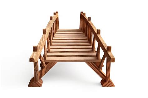 Premium AI Image | A wooden bridge made by a small wooden bridge.