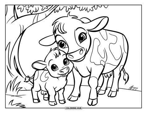 170+ Desenhos de vaca para colorir para crianças e adultos (PDFs ...
