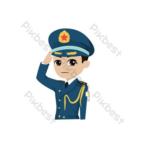 Cartoon Big Eye Soldier Air Force Character Design PNG Images | PSD ...