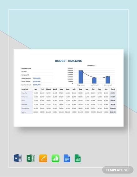 FREE 10+ Budget Tracking Samples in Google Docs | Google Sheets | Excel ...