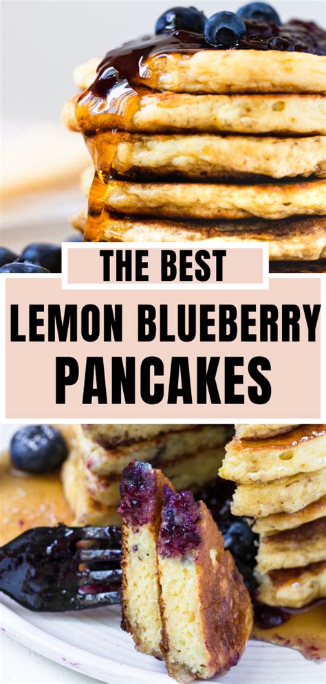 Lemon Blueberry Pancakes With Blueberry Maple Syrup Recipe Lemon Blueberry Pancakes Best