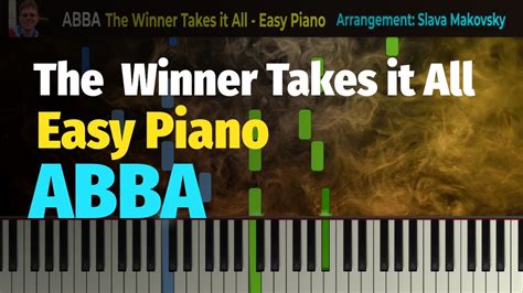 ABBA The Winner Takes It All Easy Piano Cover YouTube