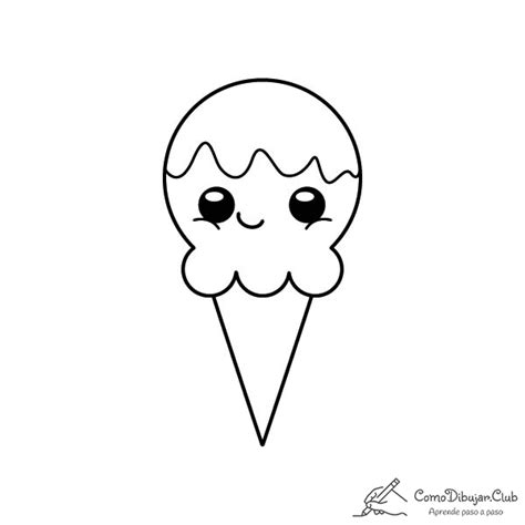 Cómo Dibujar Un Helado Kawaii Comodibujarclub