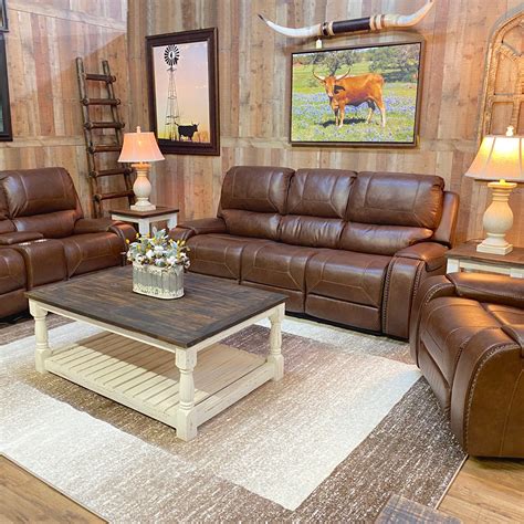 Rustic Leather Sofa Recliner | Baci Living Room