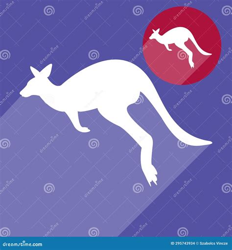 Kangaroo Silhouette Stock Illustration Illustration Of Brown 295743934