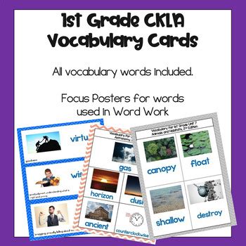 Ckla St Grade Vocabulary Cards And Posters Bundle By Funtastic Finds