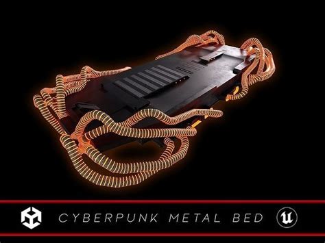 3D model Cyberpunk Metal Bed VR / AR / low-poly | CGTrader