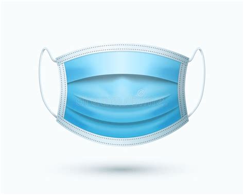 Medical Face Mask Isolated On White Background Vector Illustration