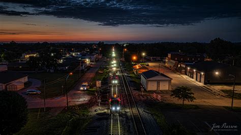 The Sun Has Set And Dusk Has Arrived Over The Csx Henderson