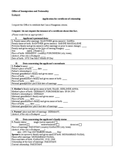 Application For Certificate of Citizenship | PDF | Citizenship | Passport