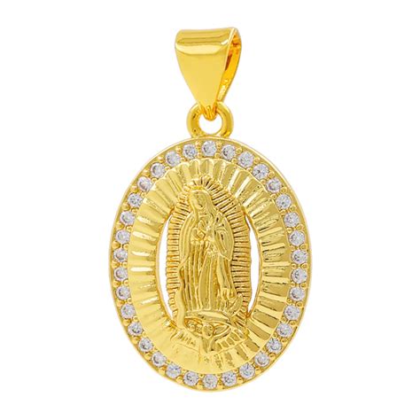 Virgin Mary Necklacevirgin Mary Pendantvirgin Pendant18k Etsy