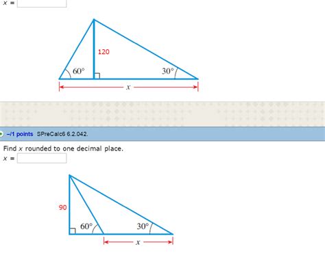 Solved Find X Rounded To One Decimal Place Solve The Right Chegg