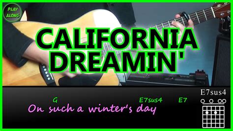 The Mamas The Papas California Dreamin Play Along Chords Lyrics