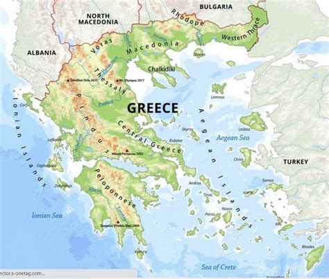 Map Of Greece Greece Physical Map Educational Resources For