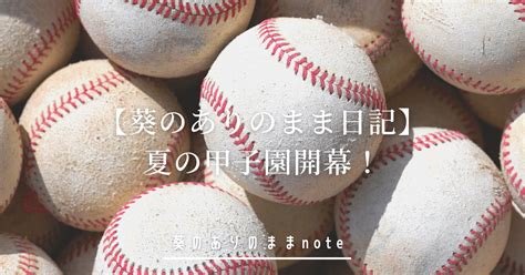 【葵のありのまま日記】夏の甲子園開幕！｜山口葵｜共感覚を言葉と絵で伝えるアーティスト 表現者