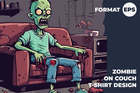 Zombie On Couch Graphic By C Gudzik · Creative Fabrica